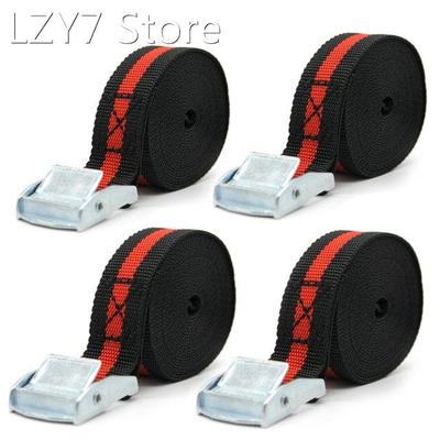 2/4pcs 8 FT Porable Heavy Duty Tie Down Cargo Strap Luggage