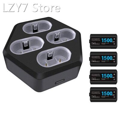 Controller Charger Station with 4x1500mAh Rechargeable Batte