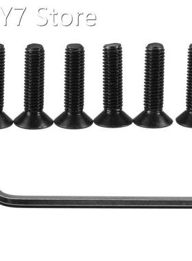 6pcs Car Steering Wheel Bolts Screw Kit Titanium Black Blue