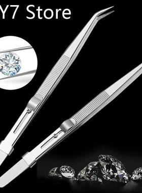 163mm Slide Locking Tweezers Stainless Steel Presicion Adjus
