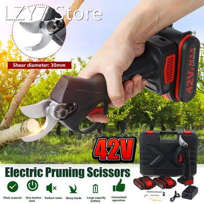30mm 42V Cordless Pruner 6000mAh Electric Pruning Scissor Sh
