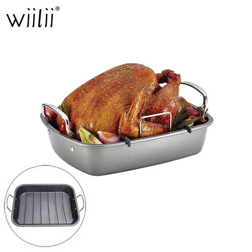 Stainless Steel Nonstick Roasting Pan Rectangular Deep Dish