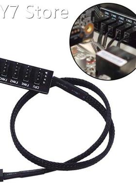 5-port 4-pin PWM CPU Cooling Fan Power Cable Splitter Comput