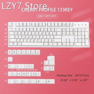 K1KF 133Keys PBT Keycaps Cherry Profile DYE-SUB Keycap for c