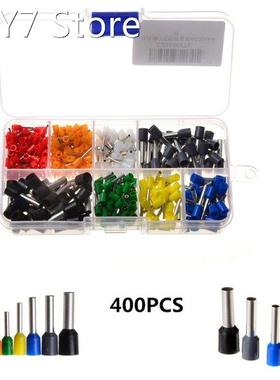 400pcs Electrical Wire Crimp Connectors Insulated Cord Pin E