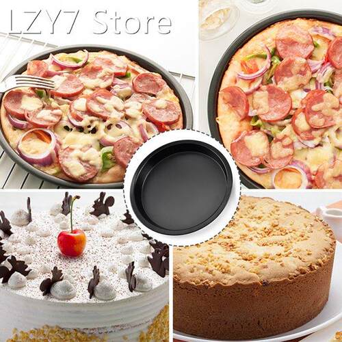 Pizza Pan Round Bake Carbon Steel Pizza Plate Baking Non-sti