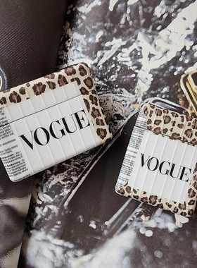 Luxury brand fashion magazine Leopard soft Silicone Case Fo