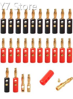 20Pcs 4mm Black&Red Banana Plug Gold Plated Audio Speake