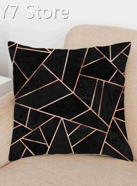 Black Gold Pattern Throw Pillow Cover Modern Geometric Decor