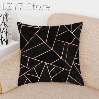 Black Gold Pattern Throw Pillow Cover Modern Geometric Decor