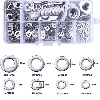360pcs Washers Set Stainless Steel Flat Spring Washer Assor