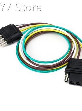 4-pin Flat Plug with Socket Trailer Cable Adapter AWG Wirin