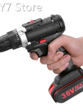 Cordless Electric Impact Drill 36V Brushless Lithium Batter