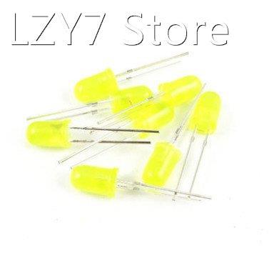 1000pcs/lot F5 5MM Round Yellow Color Highlight Diffused Rou