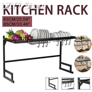 65/85cm Kitchen Dish Shelf Organizer Dishes Drying Rack Over
