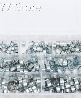 140PCS Assorted Double Ear O Clips Steel Zinc Plated Hydraul