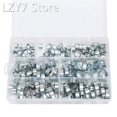 140PCS Assorted Double Ear O Clips Steel Zinc Plated Hydraul