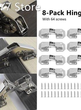8Pcs Cabinet Hinge 90 Degree Concealed 8 Holes Cupboard Hing