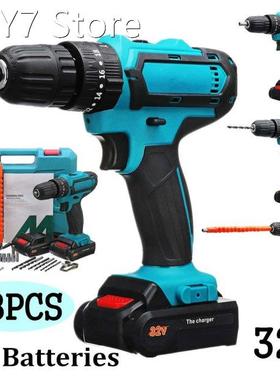 Electric Drill Cordless Drill 32V 2 Speed 3 IN1 Electric Scr
