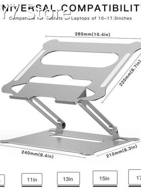 Aluminum Alloy Adjustable Laptop Stand Folding Portable for