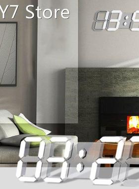 3D LED Digital Wall Clock with Extra Large Numbers, Remote C