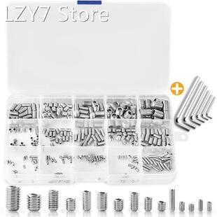 300 Pieces Hexagon Socket Screws Kit M2.5/M3/M4/M5/M6/M8 w