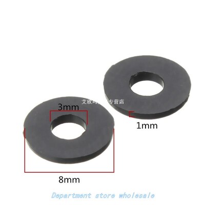 SULEVE New 100pcs/set M3NW1 Black Nylon Flat Spacer Washers
