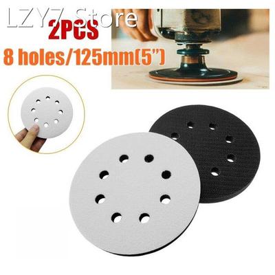 2pcs 8-Hole Soft Sponge Interface Pad For Sanding Pads 5 Inc
