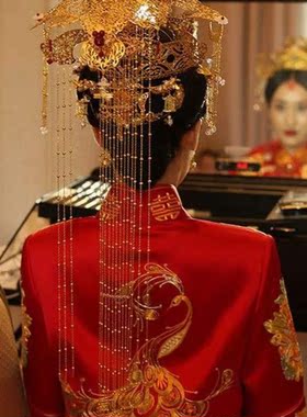 Atmosphere palace headdress queen phoenix crown round bride