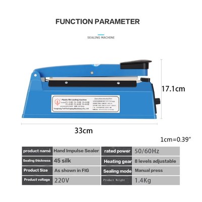 PFS-200 Manual Hand Press Bag Sealing Machine Dropshipping