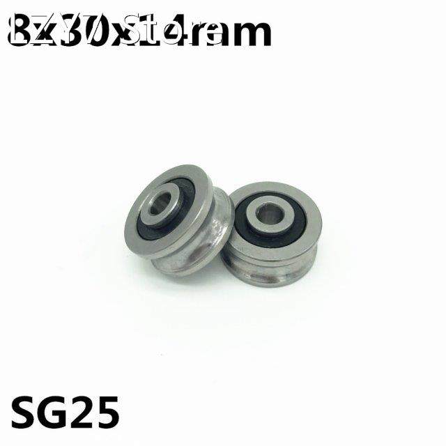 10pcs SG25 U groove bearing 8x30x14 mm double row sealed bal