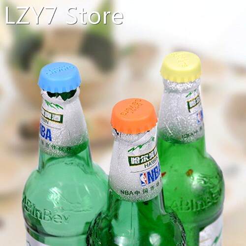 6 Pcs/set Silicone Beer Bottle Cap Reuse Practical Colorful