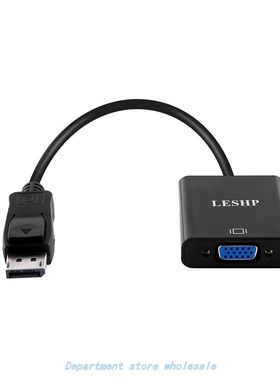 LESHP Black 1080P DP Display Port to VGA Adapter Converter D