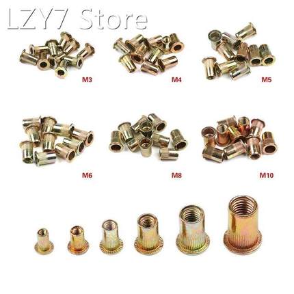 10/20PCS Carbon steel Rivet Nuts M3 M4 M6 M8 M10 Flat Head R