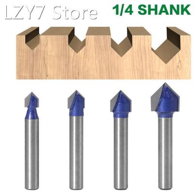 1PC 1/4 ShankProfes 90 Degree V Groove Bit 1/45/163/81/2