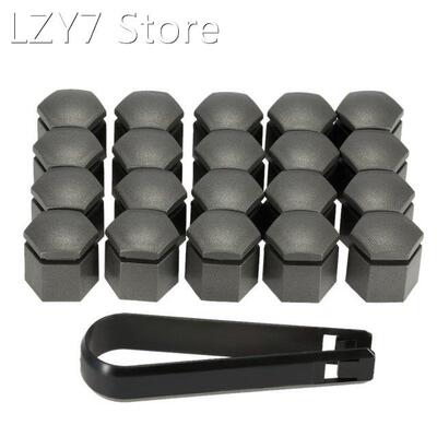 20Pcs 19MM Black Car Wheel Nut Cover Bolt Cap Fit for Vauxha