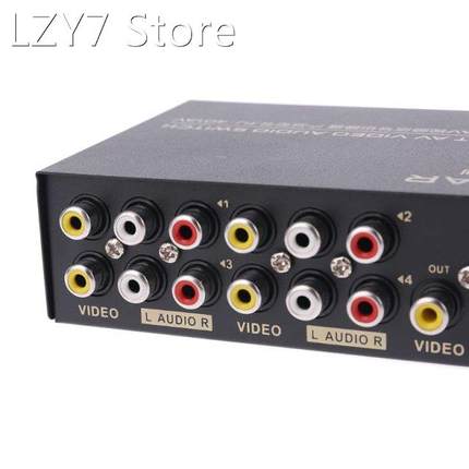 4 Port AV Audio Video RCA 4 Input 1 Output Switcher Switch S