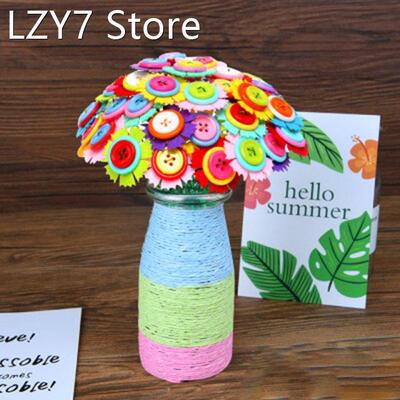 Creatives Button-made Flower Handcraft Flower Bouquet Develo