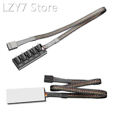 Desktop Computer Cpu Chassis Fan 4pin Pwm Hub 1 to 5 4pin Te