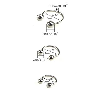 1pcs Nose Septum Ring Lip Nipple Eyebrow Lobe Rings Hoop Ho