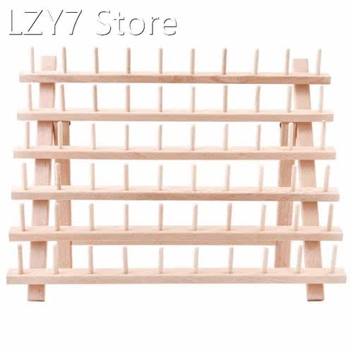 2022 New Foldable Wood Thread Stand Rack Organizer Wall Moun