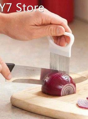 Stainless Steel Onion Needle Onion Fork Vegetables Fruit Sli