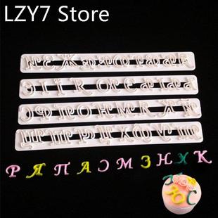 4pcs Russian Alphabet Fondant Cake Mold Biscuit Mold Cake De