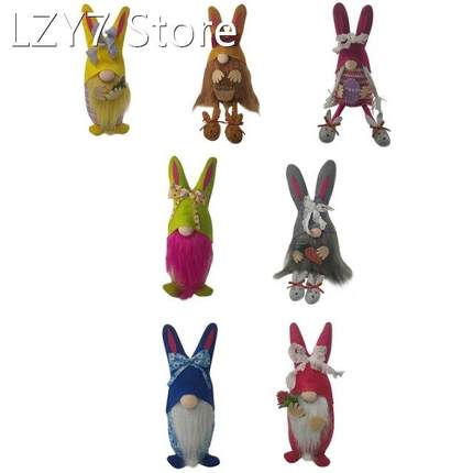 Cute Easter Gnome Doll Bunny Gnomes Plush Dolls Dwarf Elf O