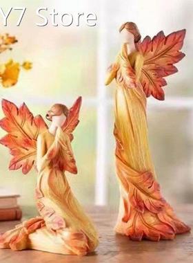 New Praying Angel Sculpture Autumn Ornament Gifts Resin Ange