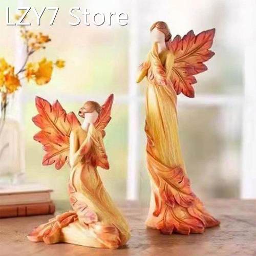 New Praying Angel Sculpture Autumn Ornament Gifts Resin Ange