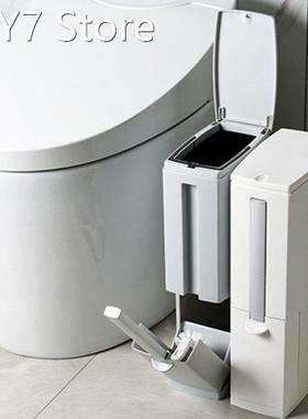 Dreamburgh Hot Plastic Trash Can Set with Toilet Brush Bathr