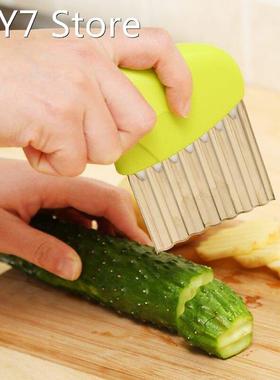 Convenient Veggie Slicer Gadget Wavy Onion Potato Slice Crin