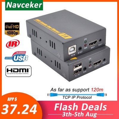 2020 Navceker HDMI KVM Extender Over IP Support IR Network K
