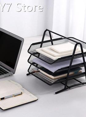 1 Pc Metal Mesh 2 Tier Document Letter Tray Desk Organizer F
